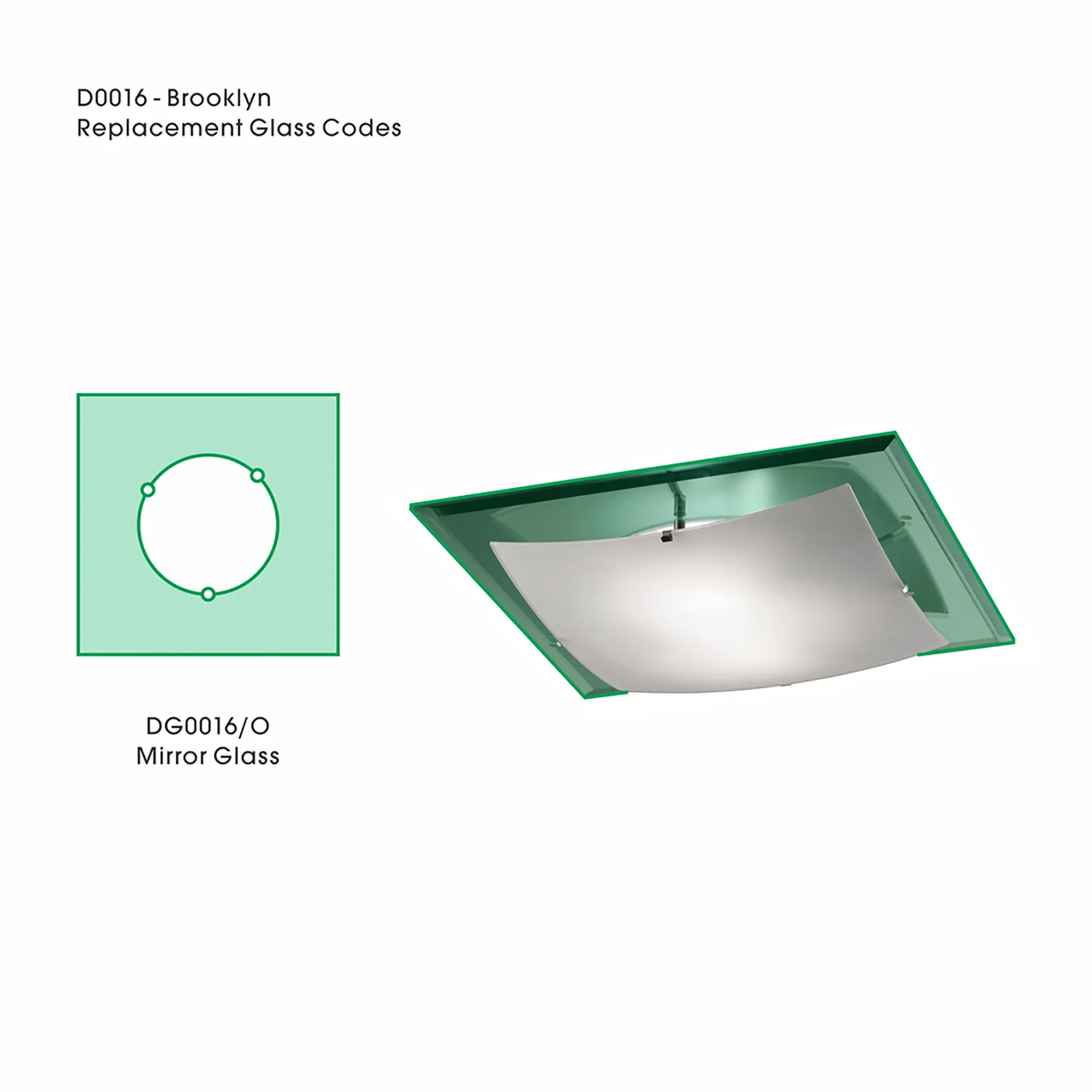 DG0016/O  Brooklyn Outer Mirror Glass For D0016